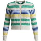 Load image into Gallery viewer, Ladies Striped Cable Knit Cardigan
