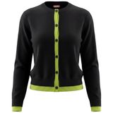 Load image into Gallery viewer, Ladies Contrast Cropped Cardigan
