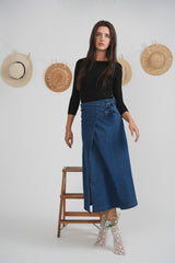 Load image into Gallery viewer, Ladies Midi Wrap Skirt
