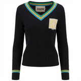 Load image into Gallery viewer, Ladies V Neck V Neck Cable Sweater
