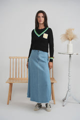 Load image into Gallery viewer, Ladies V Neck V Neck Cable Sweater
