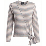 Load image into Gallery viewer, Ladies Striped Wrap Tee
