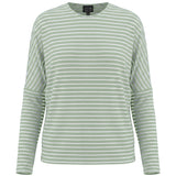 Load image into Gallery viewer, Ladies Cotton Striped V Neck Drop Shoulder Top
