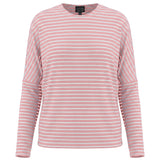 Load image into Gallery viewer, Ladies Cotton Striped V Neck Drop Shoulder Top
