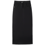 Load image into Gallery viewer, Ladies Maxi Ponte Straight Skirt
