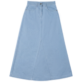 Load image into Gallery viewer, Ladies Maxi Mineral Wash Godet Skirt
