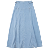 Load image into Gallery viewer, Ladies Denim Wash Ulla Maxi Skirt
