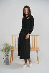 Load image into Gallery viewer, Ladies Cotton Midi Pleated Skirt
