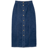 Load image into Gallery viewer, Ladies Mineral Wash Button Down Ulla Maxi Skirt
