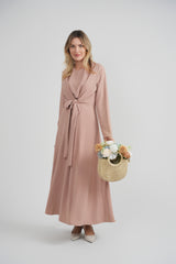 Load image into Gallery viewer, Ladies Crepe Maxi Tie Dress
