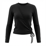 Load image into Gallery viewer, Ladies Ribbed Wrap Tee
