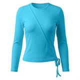 Load image into Gallery viewer, Ladies Ribbed Wrap Tee
