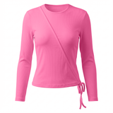 Load image into Gallery viewer, Ladies Ribbed Wrap Tee
