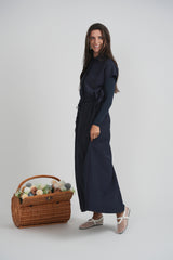 Load image into Gallery viewer, Ladies Linen Maxi Pull On Skirt
