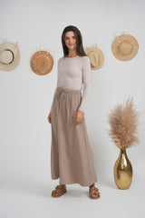 Load image into Gallery viewer, Ladies Copper Tencel Maxi Skirt
