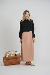 Load image into Gallery viewer, Ladies Copper Tencel Cropped Bungee Blouse
