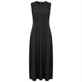 Load image into Gallery viewer, Ladies Copper Tencel Maxi Crew Neck Dress
