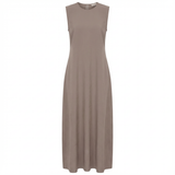 Load image into Gallery viewer, Ladies Copper Tencel Maxi Crew Neck Dress
