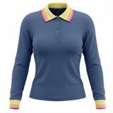 Load image into Gallery viewer, Ladies Striped Collar Tee
