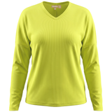 Load image into Gallery viewer, Ladies Ribbed V Neck Drop Shoulder Tee
