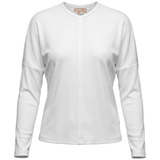 Load image into Gallery viewer, Ladies Ribbed V Neck Drop Shoulder Tee
