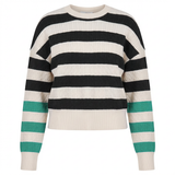 Load image into Gallery viewer, Ladies Striped Cable Sweater
