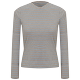 Load image into Gallery viewer, Ladies V Neck Dolman Striped Tee
