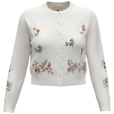 Load image into Gallery viewer, Ladies Embroidered Cropped Knit Cardigan
