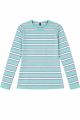 Load image into Gallery viewer, Ladies Striped V Neck Tee
