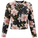 Load image into Gallery viewer, Ladies Cropped Floral Cardigan
