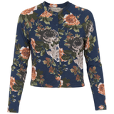 Load image into Gallery viewer, Ladies Cropped Floral Cardigan
