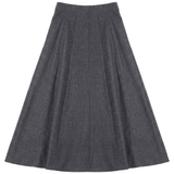 Load image into Gallery viewer, Ladies Stretch Denim Midi Panel Skirt

