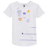 Load image into Gallery viewer, Girls Top With Multi Print At Front
