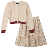Load image into Gallery viewer, Girls Floral Print 2 PCS Set With Cardigan
