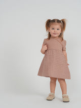 Load image into Gallery viewer, Girls Dress In Textured Waffle Fabric
