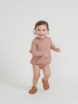 Load image into Gallery viewer, Baby One Piece Wrap In Textured Waffle
