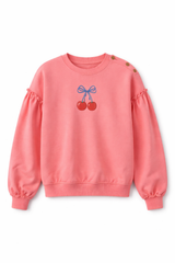 Load image into Gallery viewer, French Terry Sweatshirt With Cherry Print
