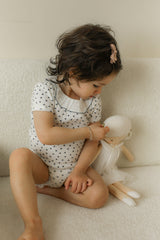 Load image into Gallery viewer, Baby Pointelle With Flower Print 2 PCS Short Set With Ruffle Collar
