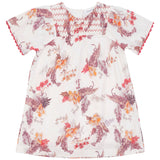 Load image into Gallery viewer, Girls Floral Print Dress With Smocked Yoke
