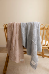 Load image into Gallery viewer, Baby Chunky Blanket Jersey Knit Texture
