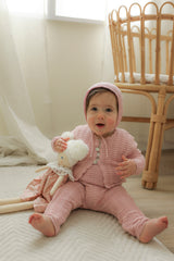 Load image into Gallery viewer, Girls Hat And Cardigan With Legging In Knit
