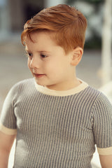 Load image into Gallery viewer, Boys Crew In Knit Texture
