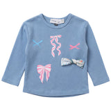 Load image into Gallery viewer, Girls Top With Bows Trim
