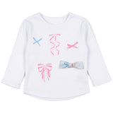 Load image into Gallery viewer, Girls Top With Bows Trim
