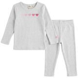Load image into Gallery viewer, Girl Set With Heart Print
