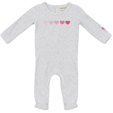 Load image into Gallery viewer, Baby Girl Romper With Heart Print
