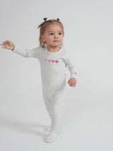 Load image into Gallery viewer, Baby Girl Romper With Heart Print
