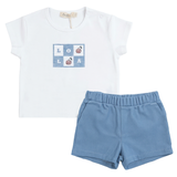 Load image into Gallery viewer, Woven Denim Short Set
