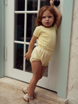 Load image into Gallery viewer, Baby Girl Set With Pointelle Knit Top
