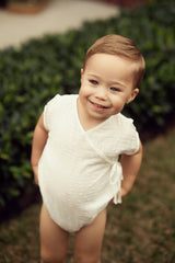 Load image into Gallery viewer, Girls Short Onesie With V Neck
